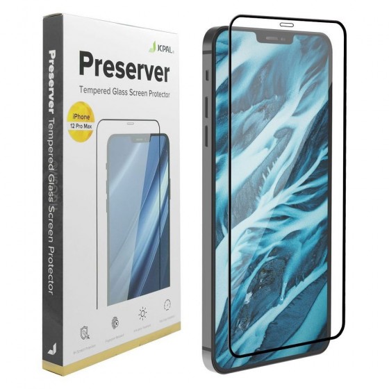 JCPAL Preserver Glass (czarna ramka) iPhone 12 Pro Max